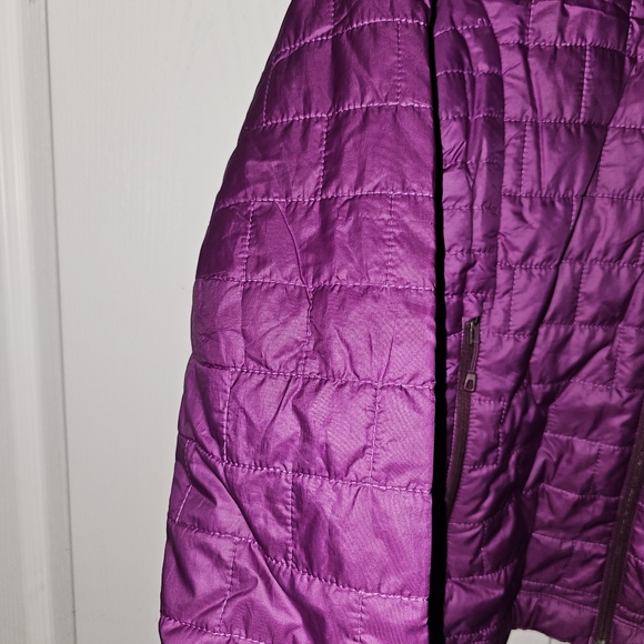 Patagonia Womens Medium Purple Primaloft Jacket Full Zip Quilted FLAWS - Picture 5 of 15